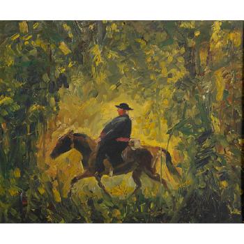 Man on horseback by 
																	Ben Badura