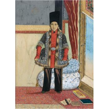 A Portrait Of Prince Sultan Husayn Mirza Jalal Al-Sawla by 
																	Mubarak Ibn Mahmud
