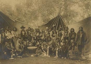 Stunning portrait of the Ute Indian Tribe by 
																	Harry Heye Tammen