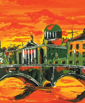 Dublin views showing the four courts by 
																	Reza MacDougald