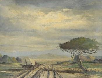 Ox wagon trek by 
																	Ronald Mylchreest