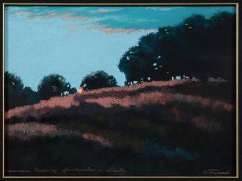 Summer evening hillside by 
																	Coralie Tweed