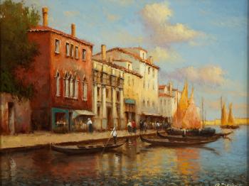Small stores of Venice by 
																			Yuri Zeleng