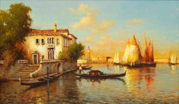 Venice, ships on spot check by 
																			Yuri Zeleng