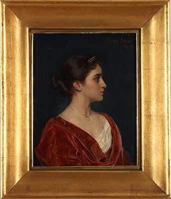 Portrait einer jungen Frau mit Diadem by 
																	Fedor Encke