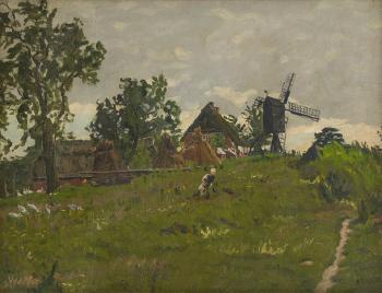 Près du moulin by 
																	Willem Hendrik van der Nat