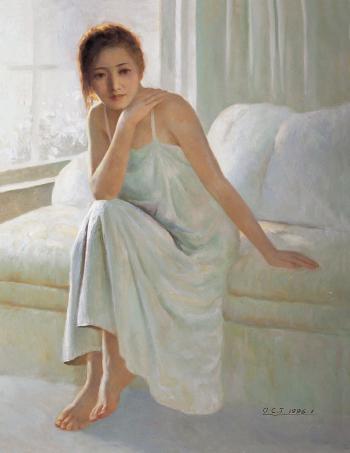 Woman in sofa by 
																	 Ou Chujian