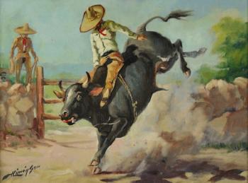 Charos Scenes: Breaking A Bull by 
																			Humberto Limon Salazar