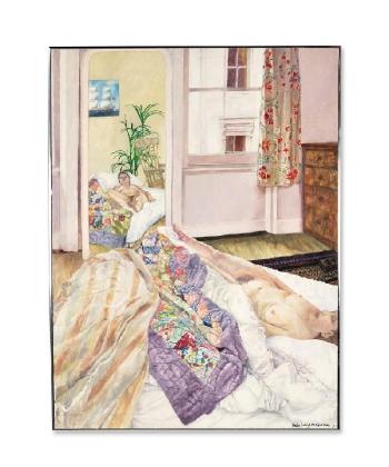 Room with nude and quilt by 
																			Dale Pring MacSweeney