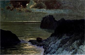 Mondnacht bei Boccadasse (bei Genua) by 
																	Alfred Zoff