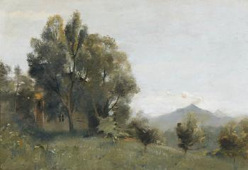 Paysage campagne genevoise by 
																	Jules-Louis Badel