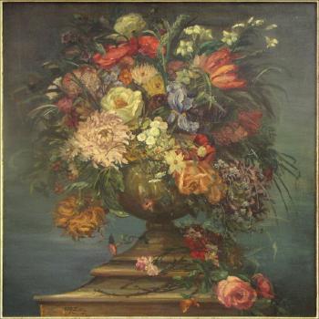 Still life with flowers by 
																	Fritz Zillig