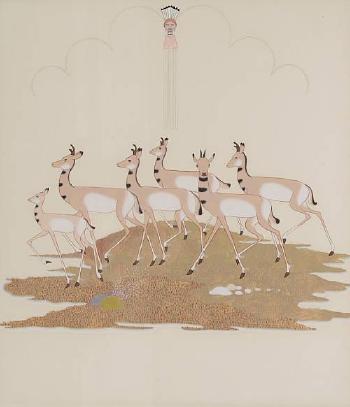 Untitled (a herd of antelope) by 
																	Gerald Nailor