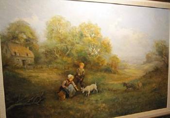 Pastoral scene by 
																	Joseph Frederick Percy Rendell