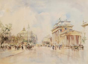 The Brandenburg Gate and the Reichstag building by 
																	Wolfgang Tritt