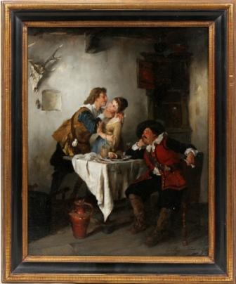 The kiss by 
																	Gustav Majer