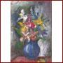 Bouquet de fleurs dans un vase bleu by 
																	Vera Nikolaevna Landchevsky