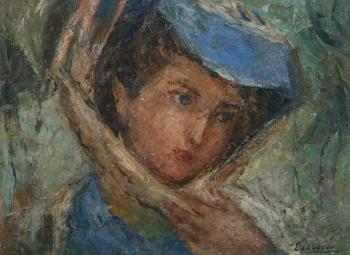 Mujer en azul by 
																	Eberto Escobedo