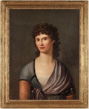 Portrait of a lady by 
																			Nicolaus Hagelberg