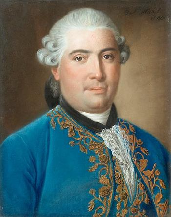 Noble man in blue justa corps by 
																			Joseph de Saint-Michel