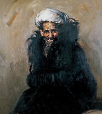 An Uyghur old man by 
																	 Quan Shanshi
