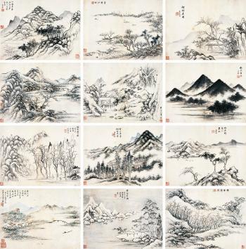 Landscape painting album by 
																	 Yuan Chi