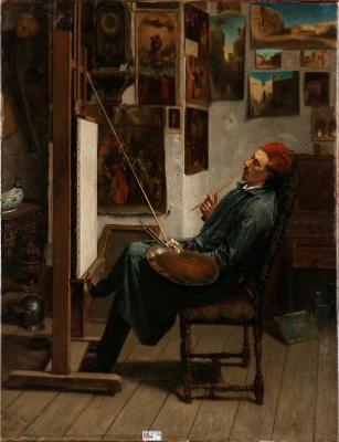 Le peintre dans son atelier by 
																	Edward Tyck
