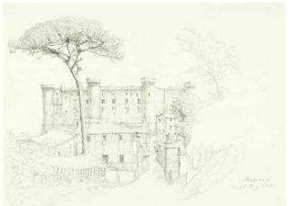 Blick auf das Castello Odescalchi in Bracciano by 
																	Anton Hallmann