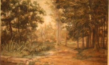 Forêt et ruisseau by 
																	Edmond Louis Marie Wagrez