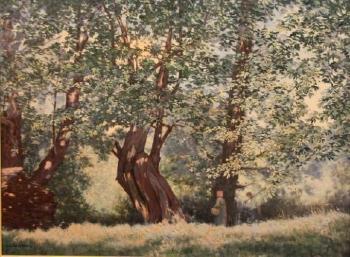 Personnages dans les arbres by 
																	Jules Edmond Cuisinier