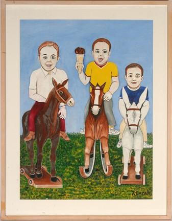 3 boys on their horse toys by 
																	Andrea Badami