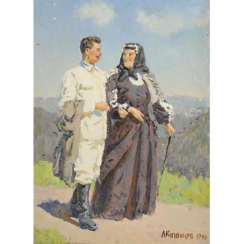 Stalin accompagna la madre by 
																	Anatoliy Kasantsev
