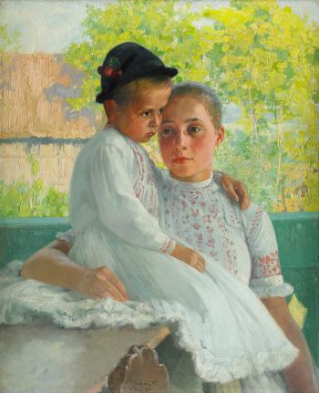 Mor och barn by 
																	Ferenc Paczka