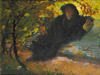 Donna seduta su una panchina by 
																	Stefano Baghino