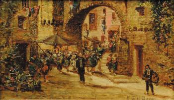 Scene di mercato by 
																			Ferdinando del Basso