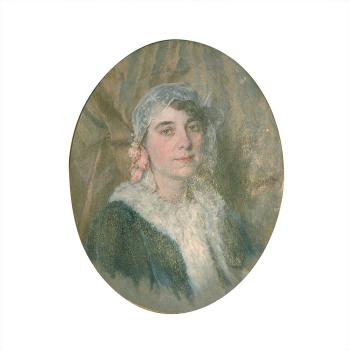 Portrait of a lady with lace cap by 
																	Walter MacEwen