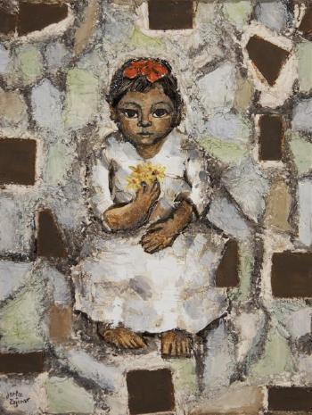 Little Girl with Bouquet by 
																	Jesus Ortiz Tajonar