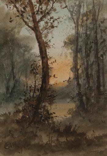 Forest at Dusk. Forest at Dawn. by 
																			Pauline Meyer Colyar