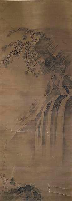 Gelehrter am Wasserfall by 
																	 Qi Shoushan