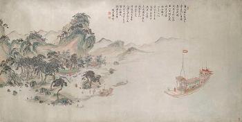 Die Ankunft der achtzehn Gelehrten by 
																	 Zhao Changshou