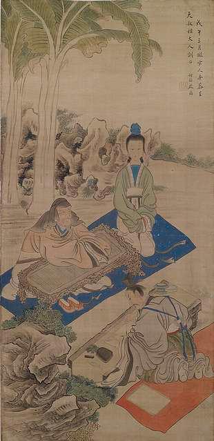 Fu Sheng und seine Tochter überliefern das Buch der Urkunden by 
																	 Qi Zhe
