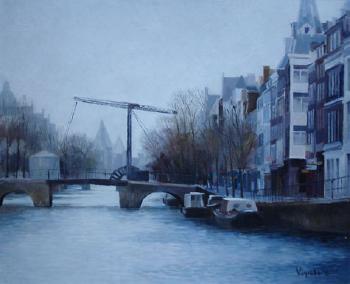 Canal d'Amsterdam by 
																	Josep Maria Vayreda Canadell