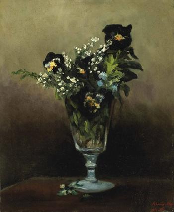 Dark flowers in a vase by 
																	Seker Ahmet Ali