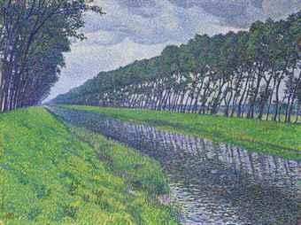Le canal en Flandre par temps triste by 
																	Theo van Rysselberghe