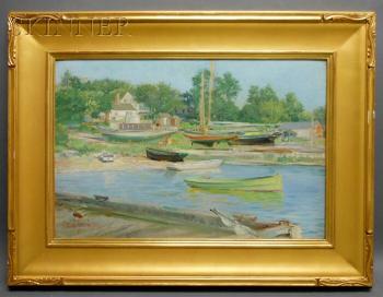 Ship ways, Northport, L.I. by 
																			Charles Abel Corwin
