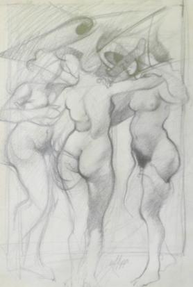 Three nudes by 
																	Carl Jeppe