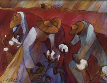 Untitled (workers picking cotton) by 
																	Ann Tanksley