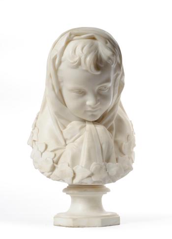 Bust of a young girl by 
																	Giovanni Paganucci