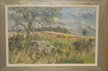 Harvest time, Arkendale by 
																			Angus Bernard Rands