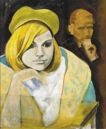 Girl in yellow beret by 
																	Marian Jeffares